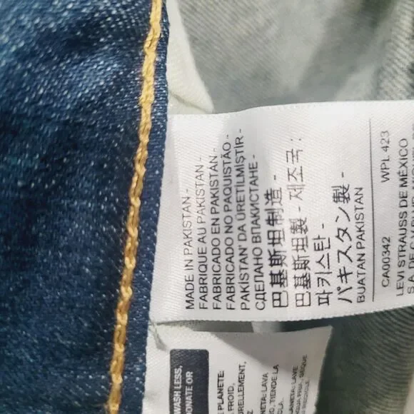 Levi's 502 Jeans Mens 48x32 Blue Wash Tapered Zip Fly Stretch Denim Big & Tall - Picture 8 of 13